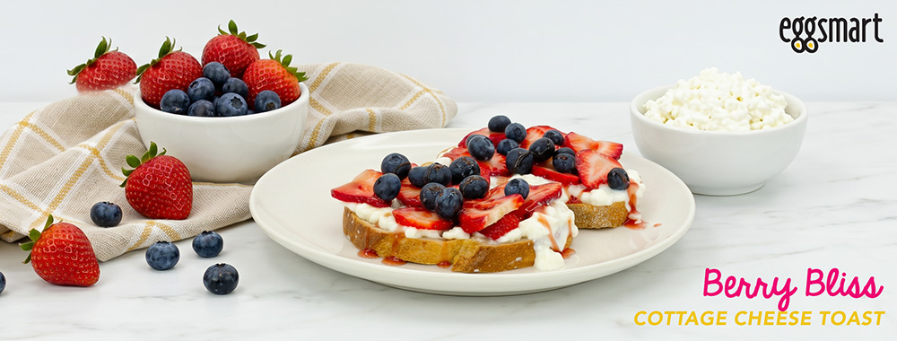 berry bliss cottage cheese toast